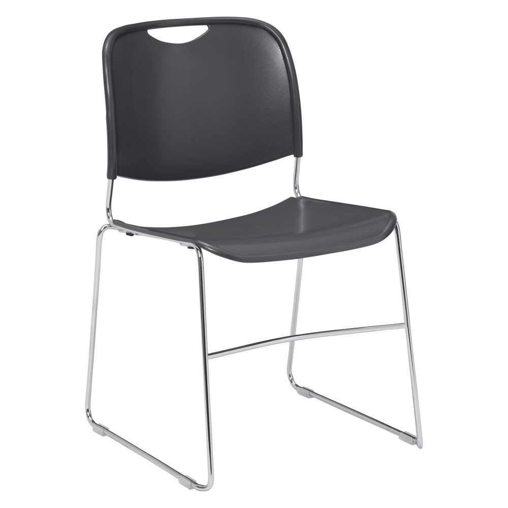 NATIONAL PUBLIC SEATING CORP 8502 National Public Seating 8500 Ultra-Compact Stack Chair, Gunmetal/Chrome