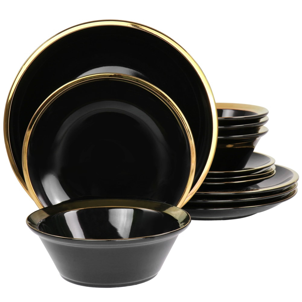 GIBSON OVERSEAS INC. Gibson 995118010M  Home Premier Gold Dinnerware Set, Assorted Colors