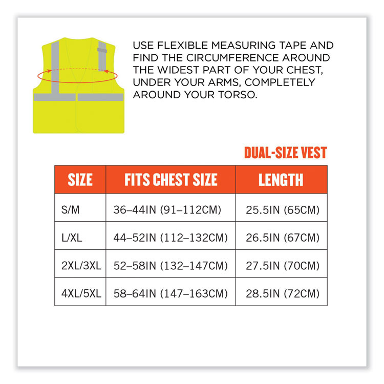 TENACIOUS HOLDINGS, INC. ergodyne® 21029 GloWear 8210HL Class 2 Economy Mesh Hook and Loop Vest, Polyester, 4X-Large/5X-Large, Lime