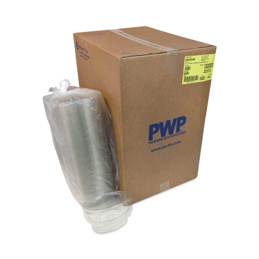 PACTIV EVERGREEN CORPORATION YCA910320000 EarthChoice Recycled PET Hinged Container, 32 oz, 7.31 x 5.88 x 3.25, Clear, Plastic, 280/Carton