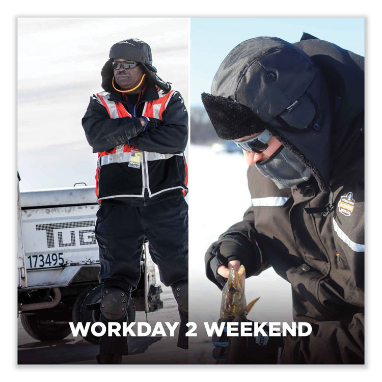 TENACIOUS HOLDINGS, INC. ergodyne® 16843 N-Ferno 6802 Classic Trapper Hat, Small/Medium, Black