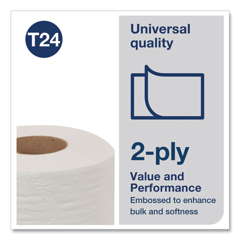 SCA TISSUE Tork® TM1616S Universal Bath Tissue, Septic Safe, 2-Ply, White, 500 Sheets/Roll, 96 Rolls/Carton