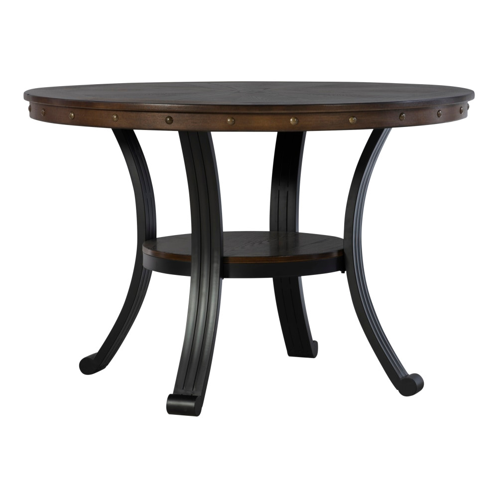 L. POWELL ACQUISITION CORP. ODP2240 Powell Vinessa Dining Table, 30inH x 45inDia., Rustic Umber