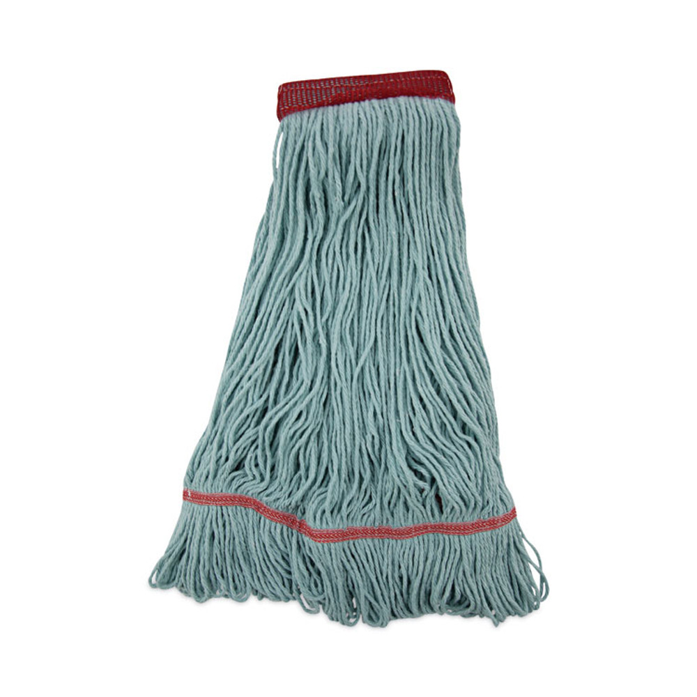 BOARDWALK 1400LCT EchoMop with Looped-End Wet Head, Cotton/Rayon/Synthetic, Large, Blue, 12/Carton