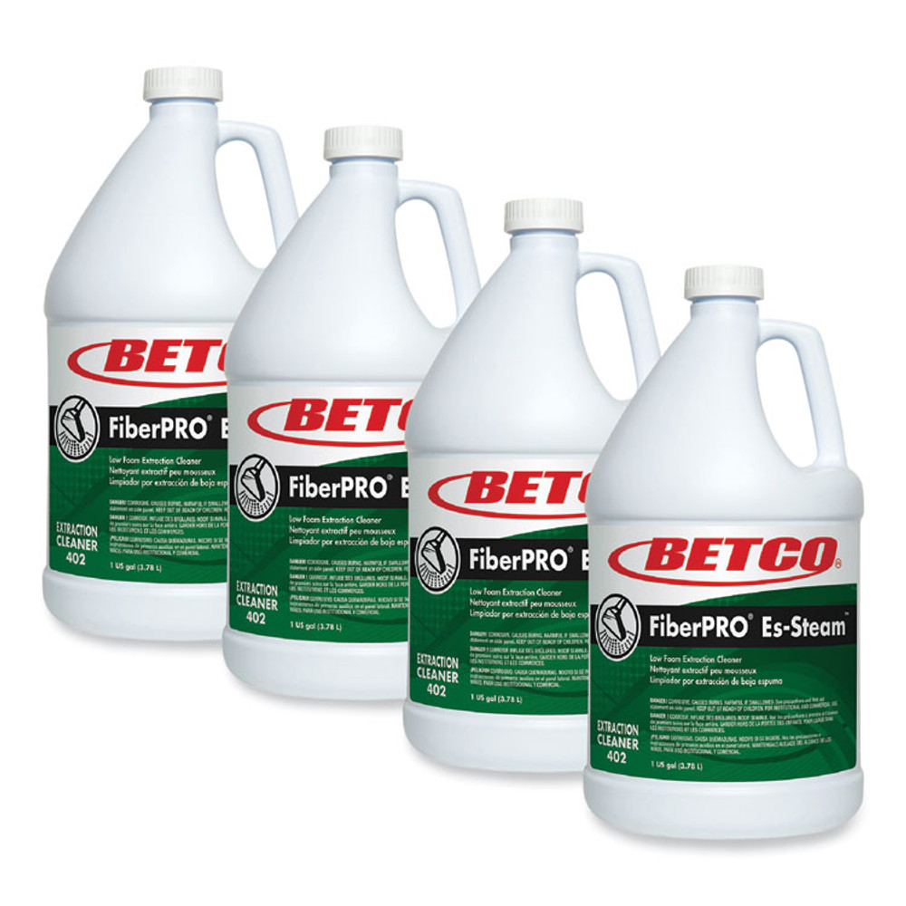 BETCO CORPORATION 4020400 FiberPRO Es-Steam Carpet Cleaner, Country Fresh, 1 gal Bottle, 4/Carton