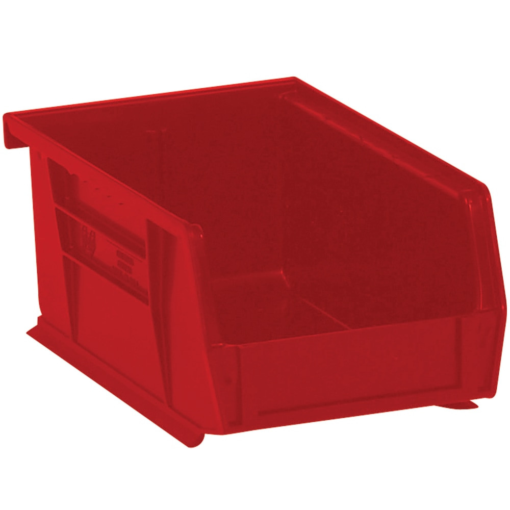 B O X MANAGEMENT, INC. Partners Brand BINP0965R  Plastic Stack & Hang Bin Boxes, Small Size, 9 1/4in x 6in x 5in, Red, Pack Of 12