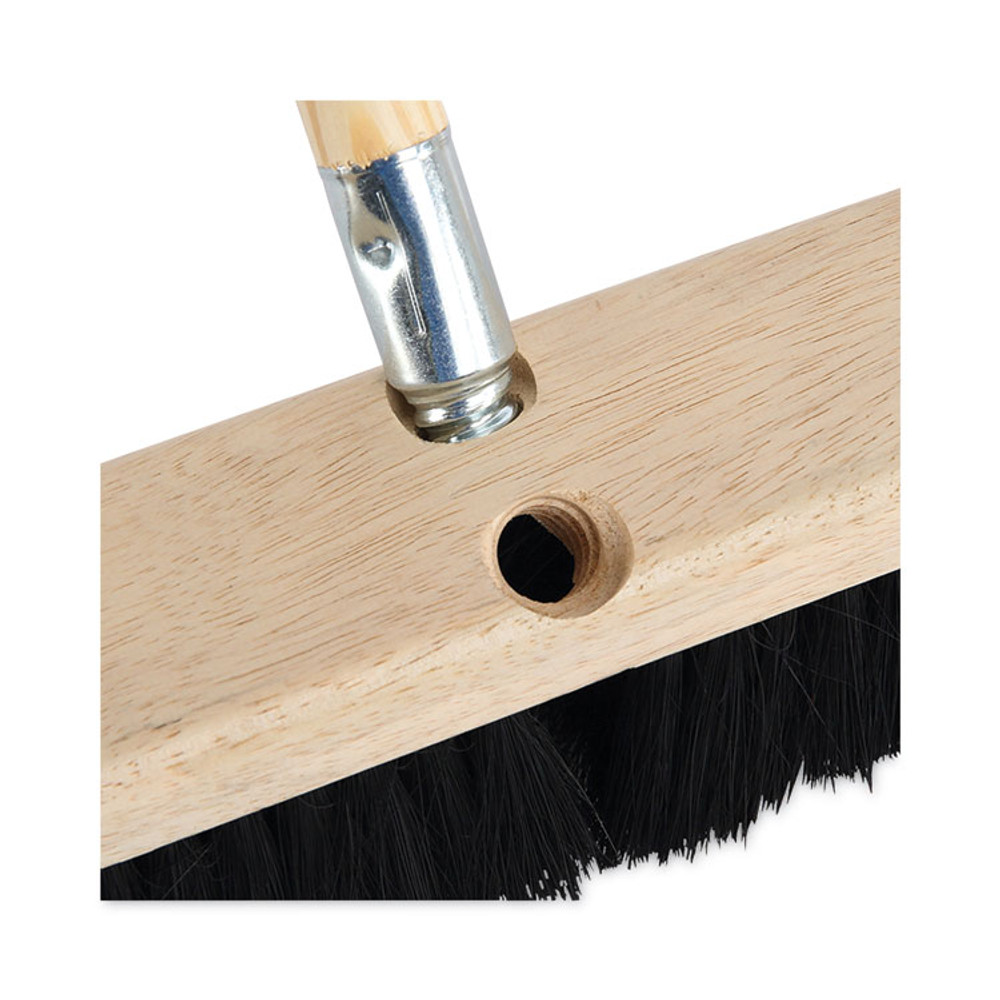 BOARDWALK 20224 Floor Brush Head, 2.5" Black Tampico Fiber Bristles, 24" Brush