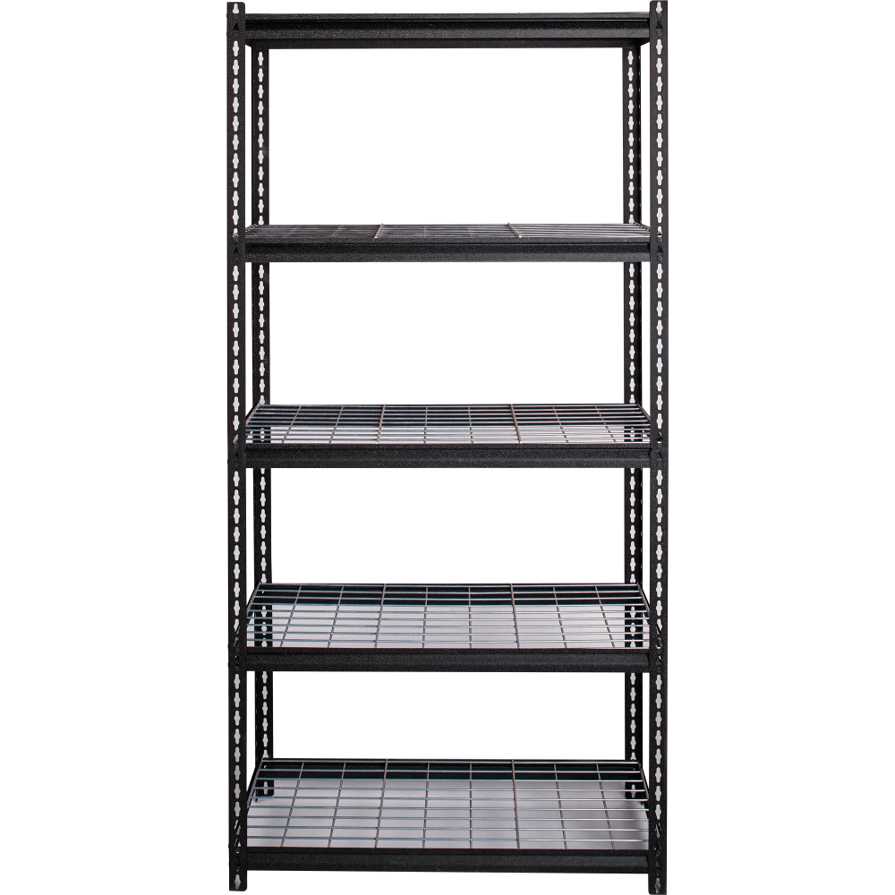 SP RICHARDS LLR99929 Lorell Wire Deck Shelving - 72in Height x 36in Width x 18in Depth - Recycled - Black - Steel - 1Each