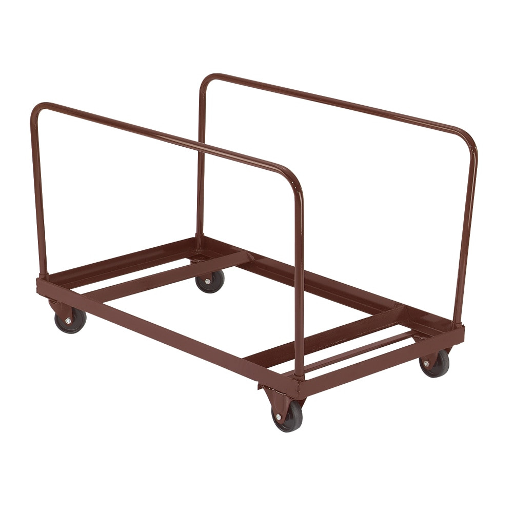 OKLAHOMA SOUND CORPORATION DY-60R National Public Seating Dolly, DY-60R Folding Table, 31-1/4inH x 27-3/4inW x 47-1/2inD, Brown