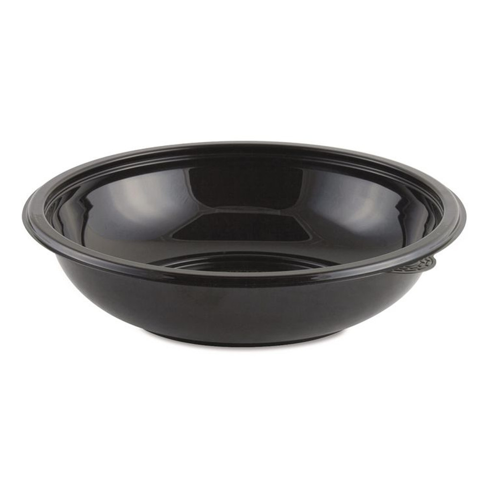 ANCHOR PACKAGING 4548432 Crystal Classics Bowl, 32 oz, 8.5" Diameter x 2.14" h, Black, Plastic, 300/Carton