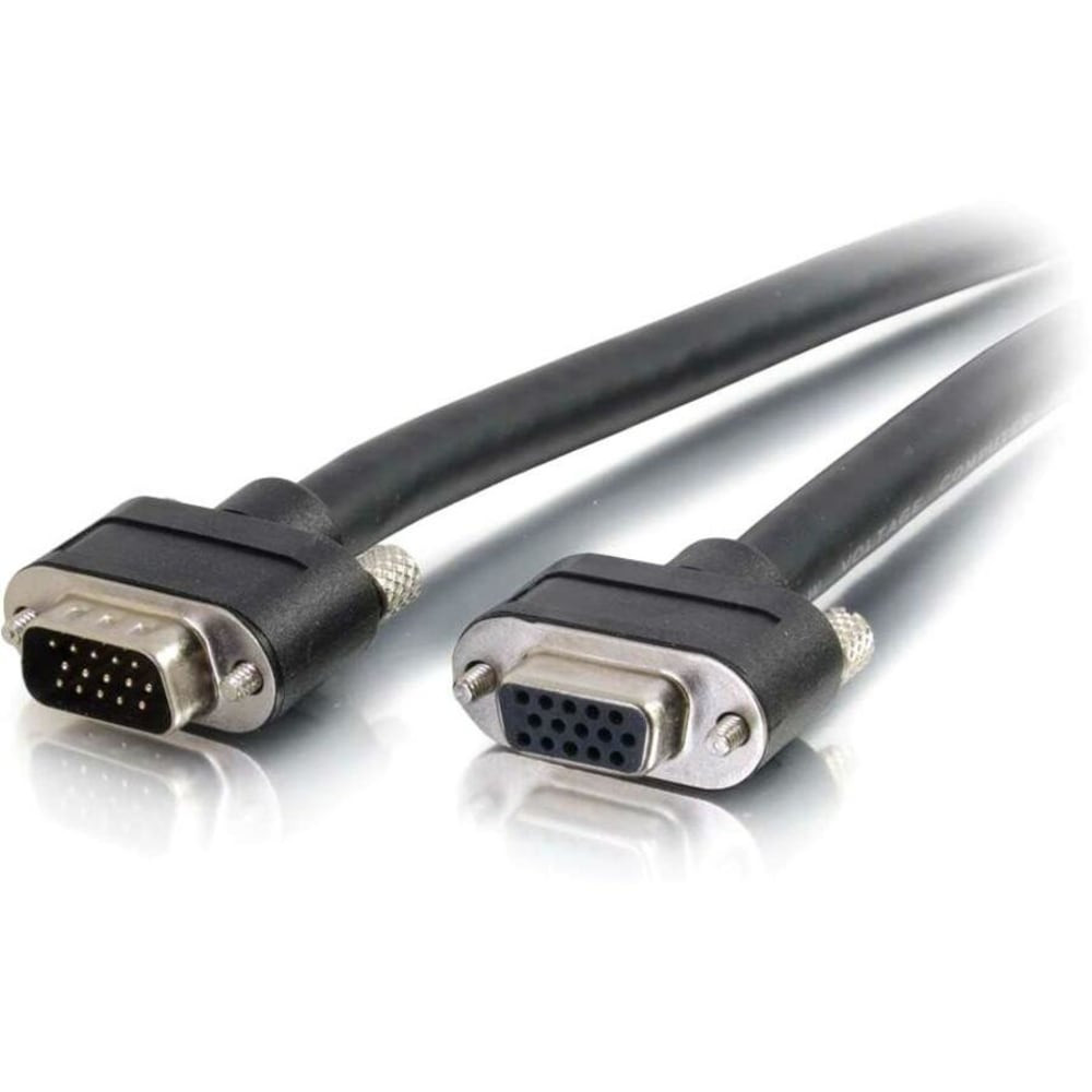 LASTAR INC. C2G 50236  3ft VGA Video Extension Cable - Select Series - In Wall CMG-Rated - M/F - 3 ft VGA Video Cable for Video Device - First End: 1 x 15-pin HD-15 - Male - Second End: 1 x 15-pin HD-15 - Female - Extension Cable - Black