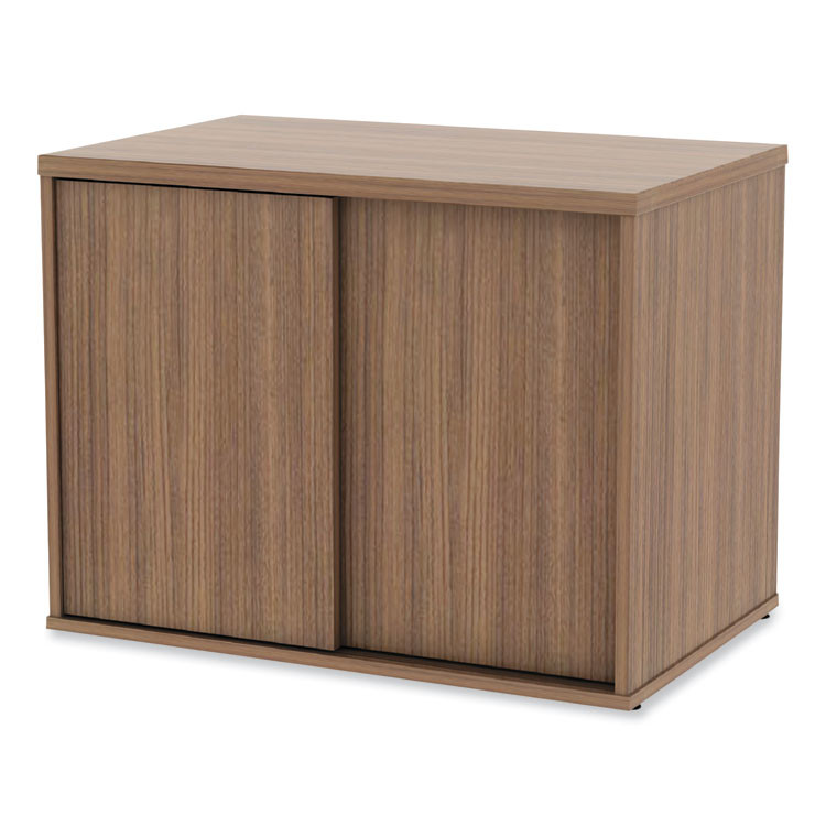 ALERA LS593020WA Alera Open Office Desk Series Low Storage Cabinet Credenza, Woodgrain Laminate, 29.5w x 19.13d x 22.78h, Modern Walnut