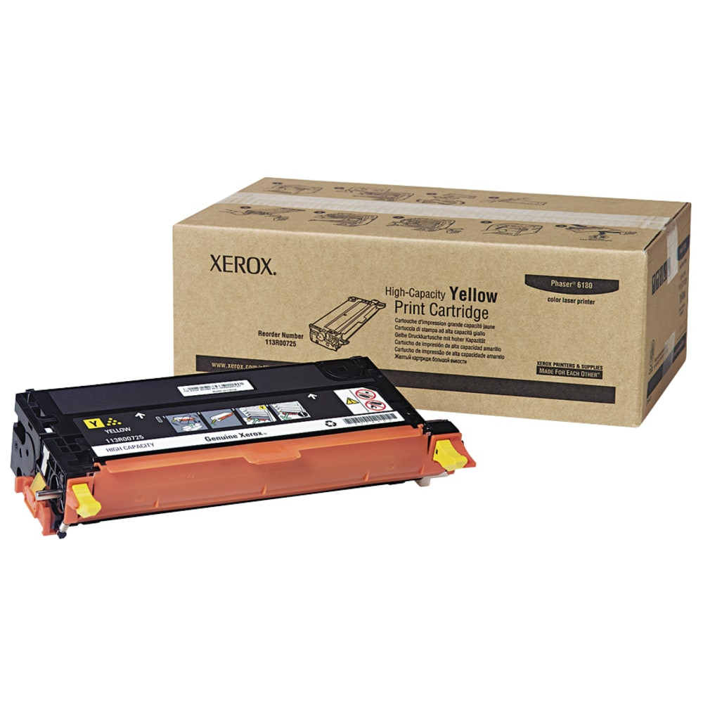 XEROX CORPORATION Xerox 113R00725  6180/6180MFP High-Yield Yellow Toner Cartridge, 113R00725