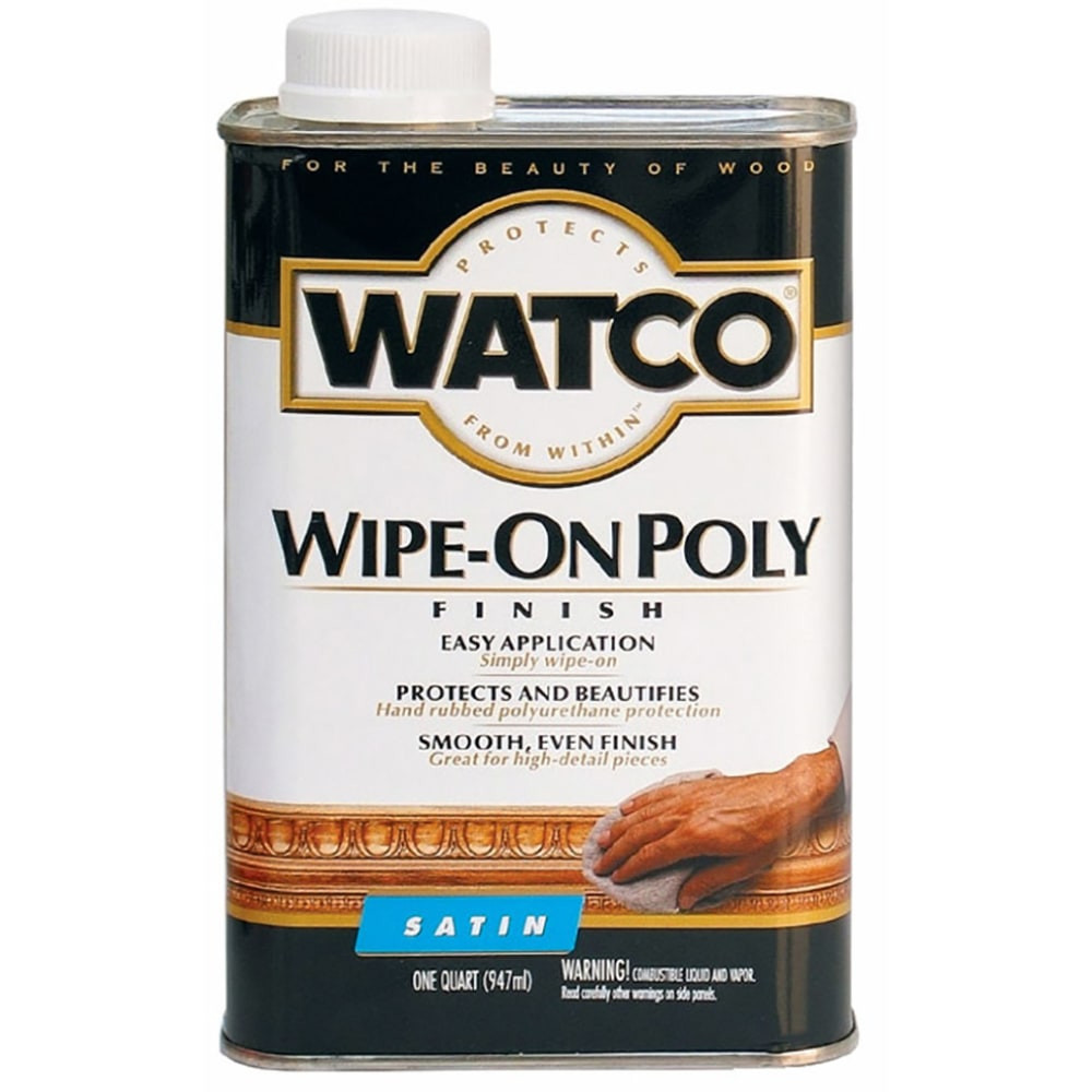 THE FLECTO COMPANY INC. Watco 68141  Wipe-On Polyurethane, 32 Oz, Clear Satin, Pack Of 6 Cans