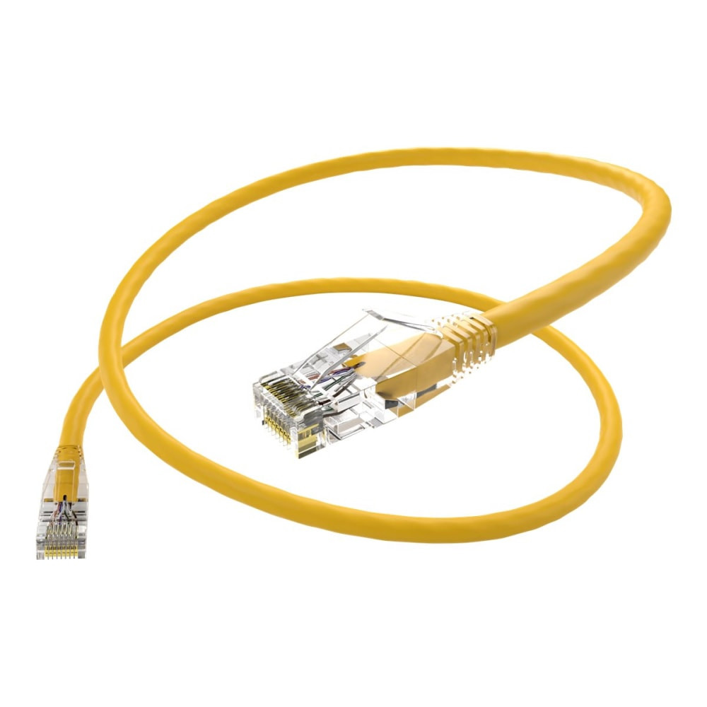 UNIRISE USA, LLC Unirise 10133  UNC Group Clearfit - Patch cable - RJ-45 (M) to RJ-45 (M) - 12 ft - CAT 6 - snagless - yellow