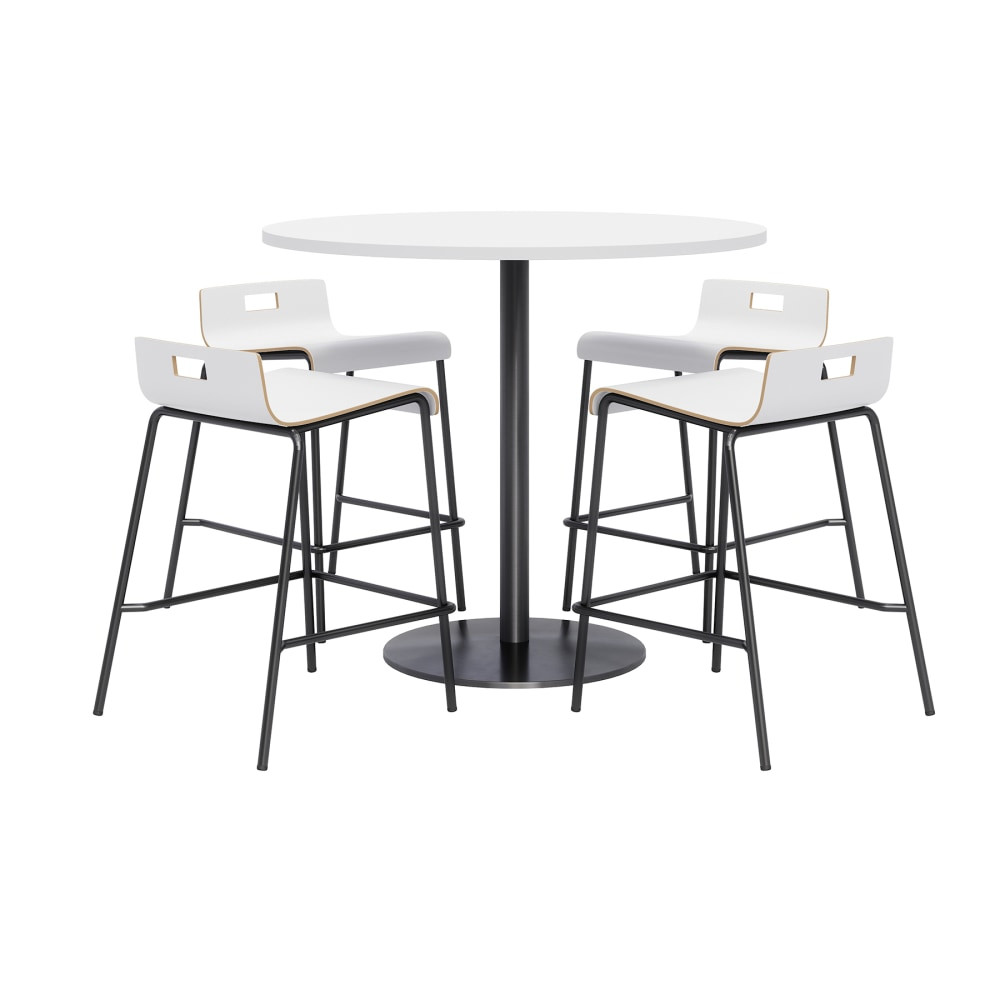 KENTUCKIANA FOAM INC KFI Studios 840031921963  Proof High Bistro Table Set, White/Black