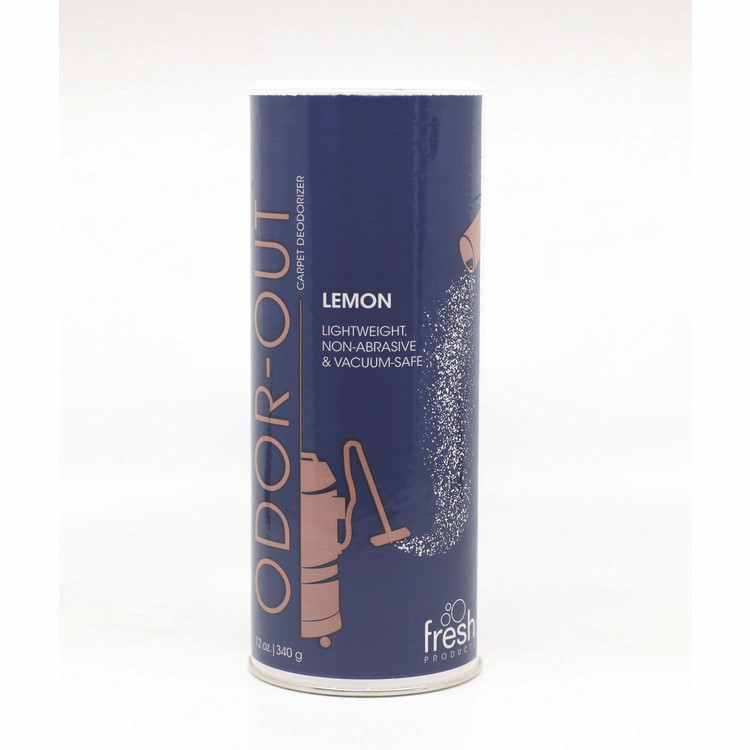 FRESH PRODUCTS 12-14-00LE Odor-Out Rug/Room Deodorant, Lemon, 12 oz Shaker Can, 12/Box