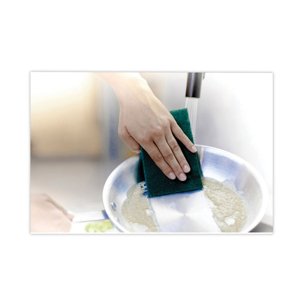3M/COMMERCIAL TAPE DIV. Scotch-Brite® 22310CT Heavy-Duty Scouring Pad, 3.8 x 6, Green, 10/Carton