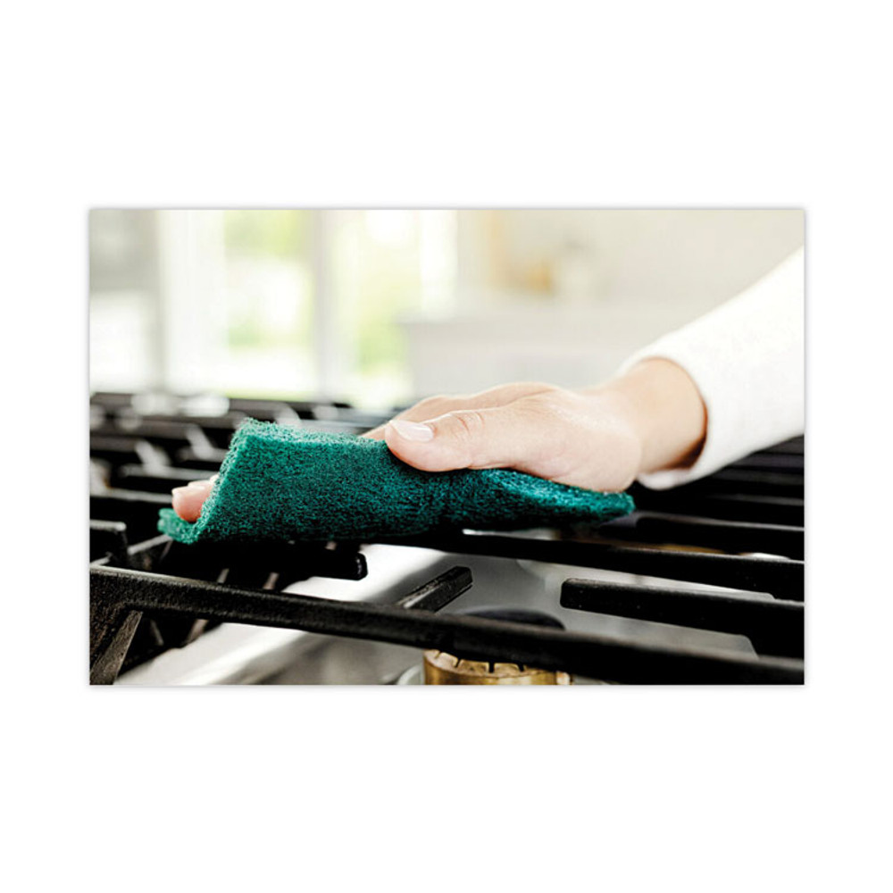 3M/COMMERCIAL TAPE DIV. Scotch-Brite® 22310CT Heavy-Duty Scour Pad, 3.8 x 6, Green, 10/Carton