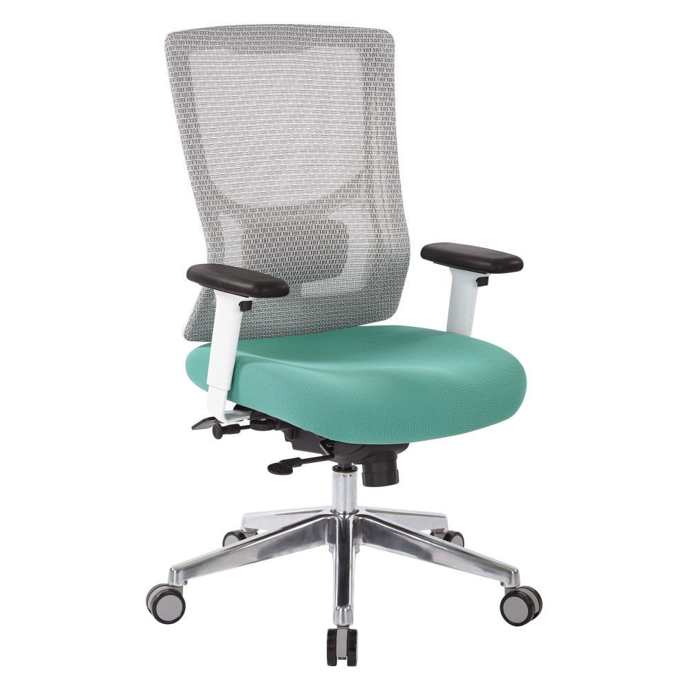 OFFICE STAR PRODUCTS 95672-5881 Office Star ProGrid Mesh Mid-Back Managers Chair, Jade