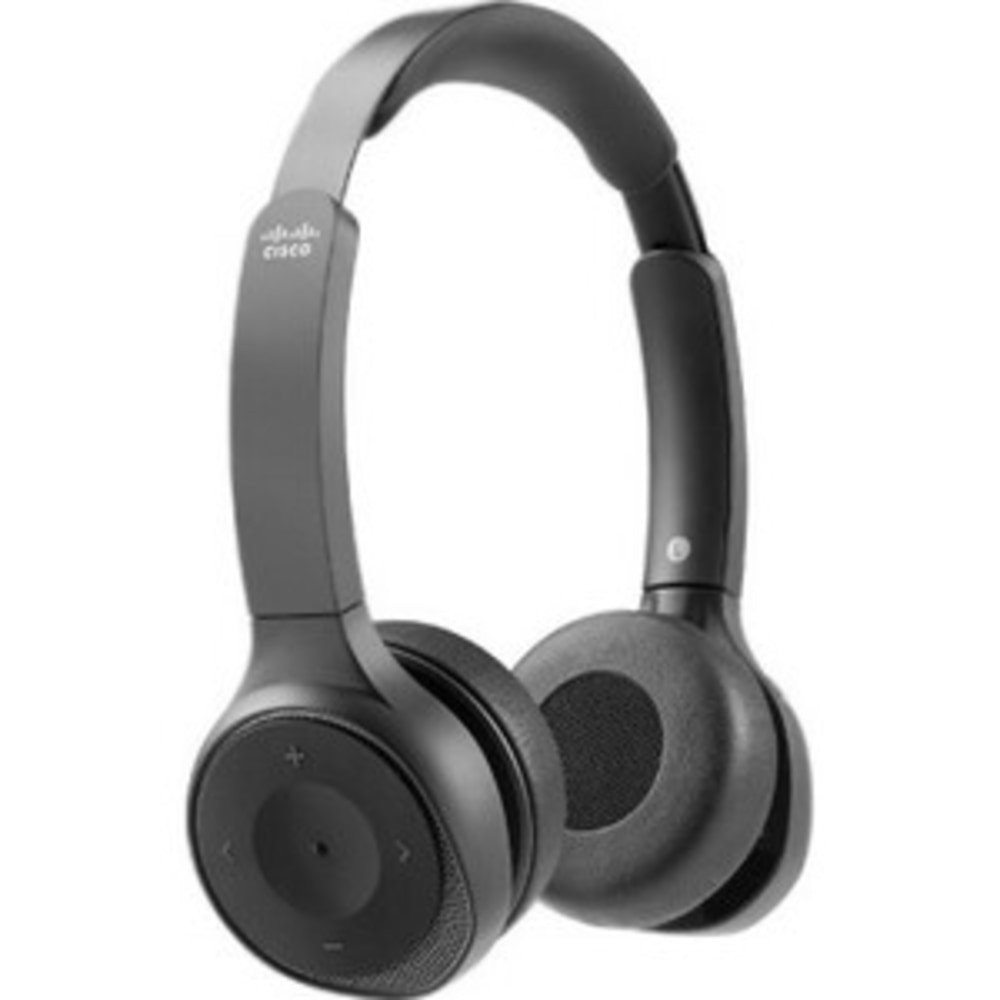 CISCO HS-WL-730-BUNA-C  Headset 730 - Stereo - USB Type A, Mini-phone (3.5mm) - Wired/Wireless - Bluetooth - 213.3 ft - 32 Ohm - 20 Hz - 20 kHz - Over-the-head - Binaural - Noise Canceling - Carbon Black