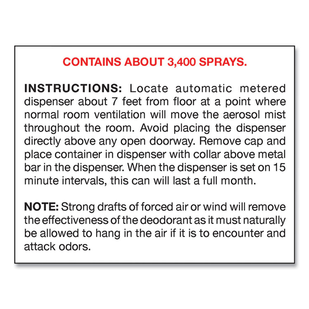 BIG D Industries 451 Metered Concentrated Room Deodorant, Lemon Scent, 7 oz Aerosol Spray, 12/Carton