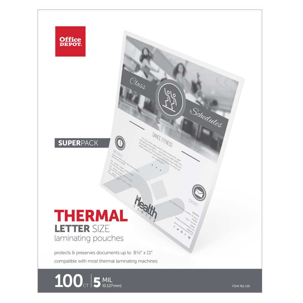 Help your business take care of its laminating needs with these thermal pouches  Compatible with most thermal pouch laminators (sold separately).  Handles hot-run laminating.  Clear design ensures that information can be seen easily.