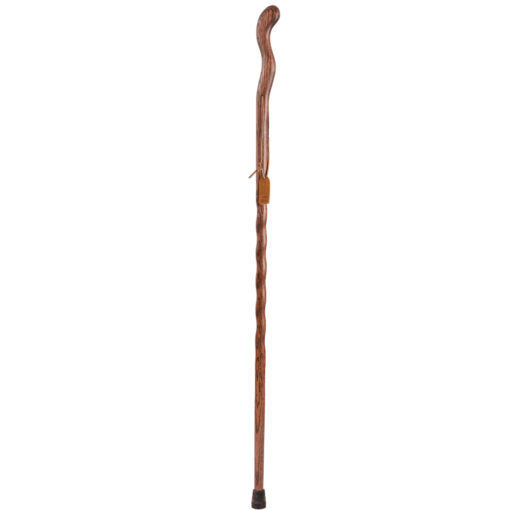 BRAZOS WALKING STICKS 602-3000-1094  Fitness Walker Oak Walking Stick, 58in, Red