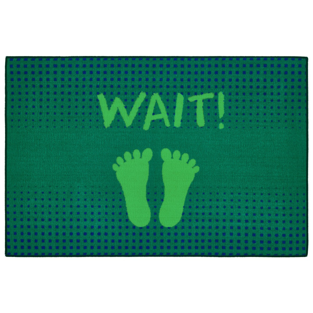 CARPETS FOR KIDS ETC. INC. Carpets For Kids 37.82  KID$Value Rugs Stand And Wait Activity Rug, 3ft x 4 1/2ft , Green