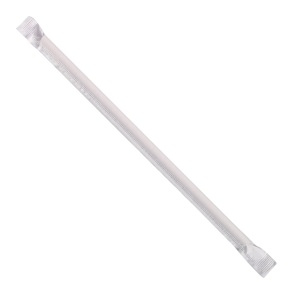 HOFFMASTER GROUP, INC. Hoffmaster 600194  Paper Straws, Wrapped, 7-3/4in, White, Pack Of 3,200 Straws