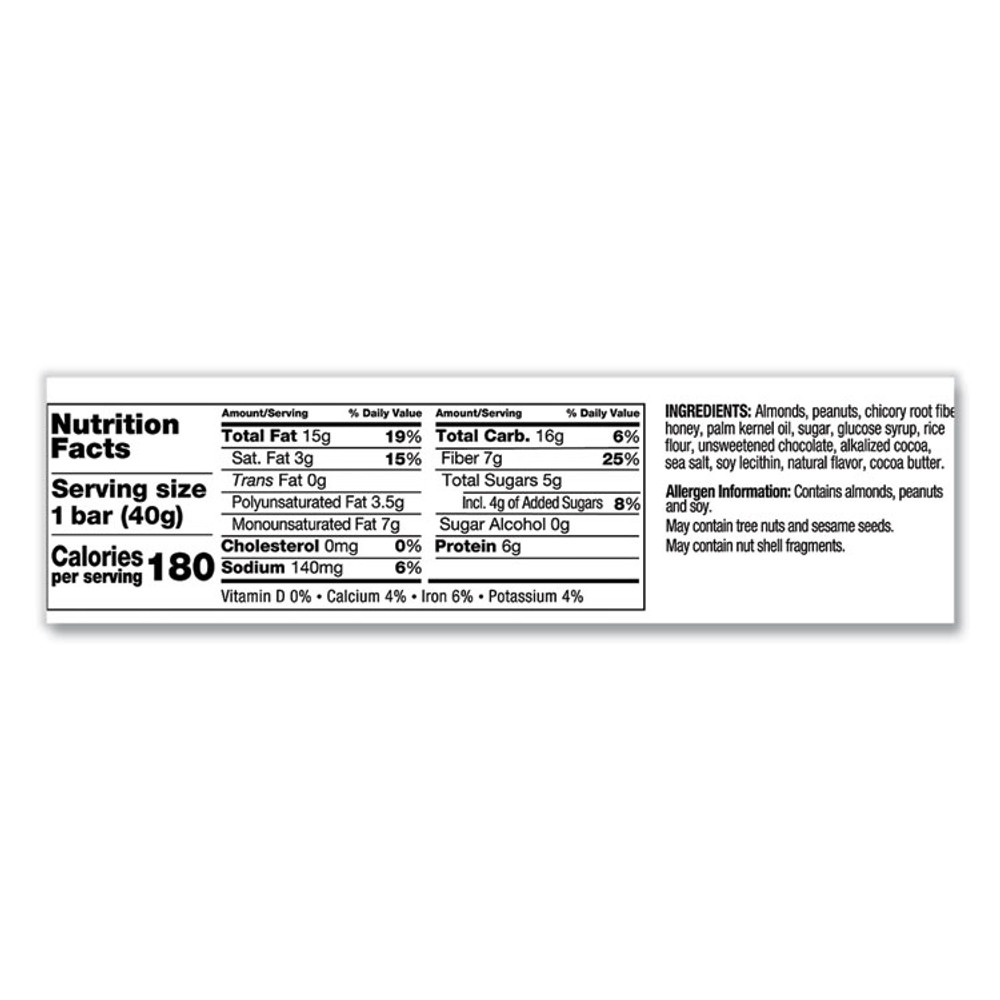 KIND LLC 17851 Nuts and Spices Bar, Dark Chocolate Nuts and Sea Salt, 1.4 oz, 12/Box