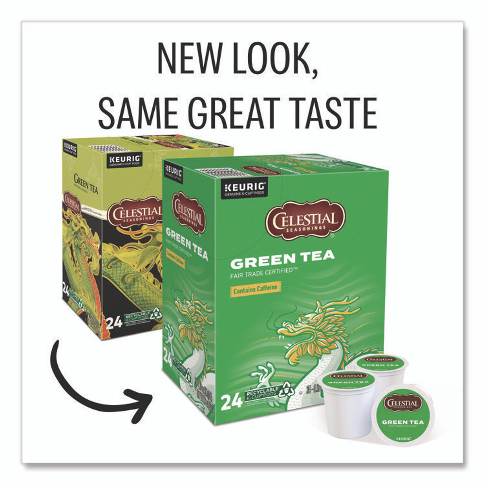 KEURIG DR PEPPER Celestial Seasonings® 14734CT Green Tea K-Cups, 96/Carton