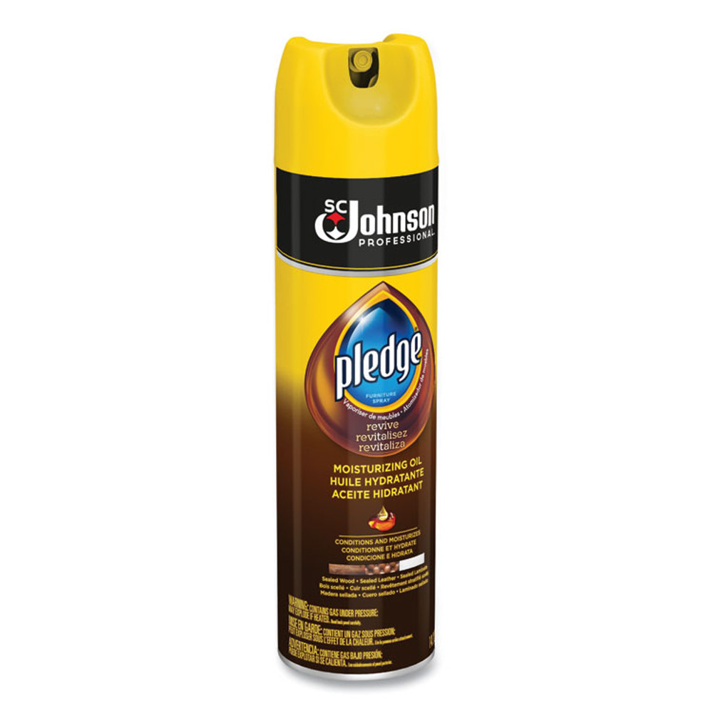 SC JOHNSON Pledge® 697264EA Furniture Polish, Revive Moisturizing Oil, 14.2 oz Can