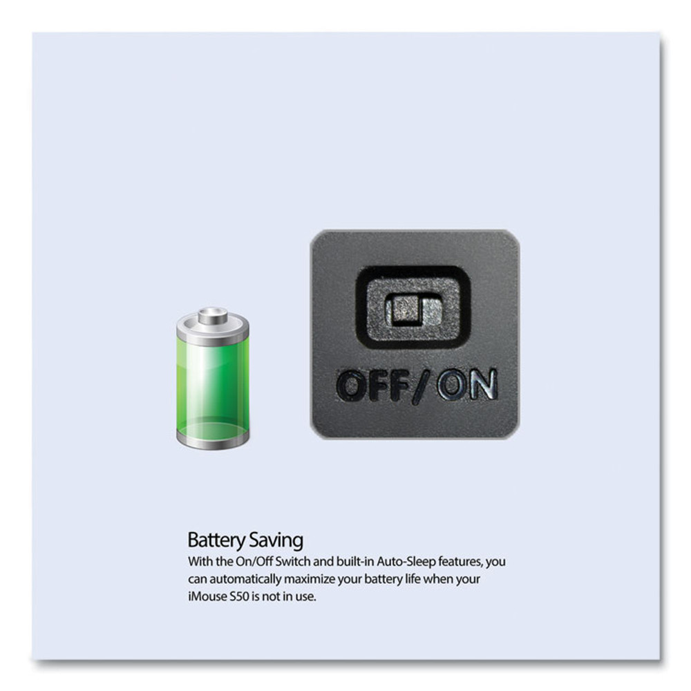 ADESSO INC IMOUSES50B iMouse S50 Wireless Mini Mouse, 2.4 GHz Frequency/33 ft Wireless Range, Left/Right Hand Use, Black