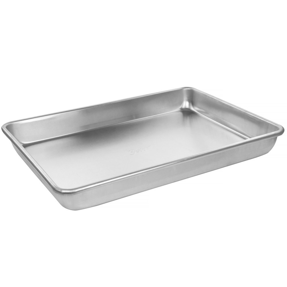 GIBSON OVERSEAS INC. Oster 995115192M  Baker's Glee Aluminum Roaster Pan, 17in x 12in, Silver