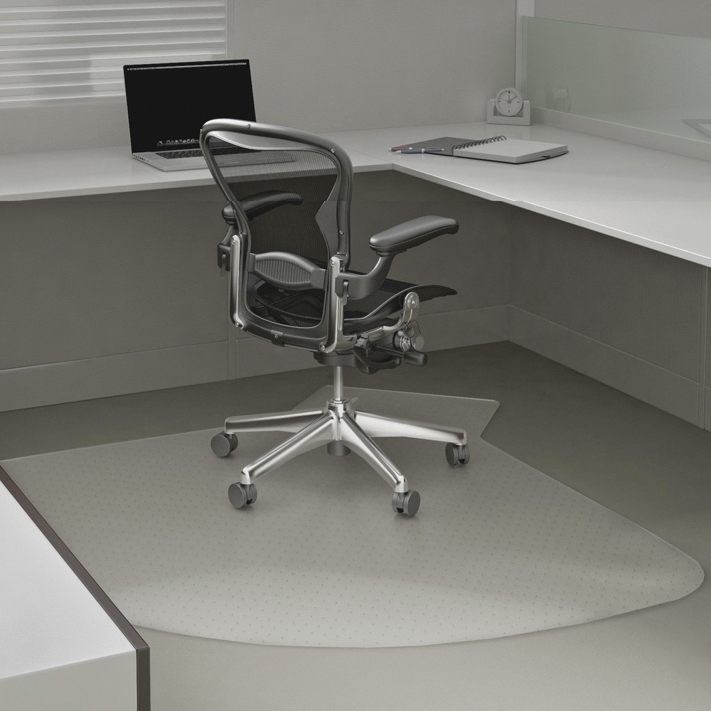 DEFLECT-O CORPORATION CM14003K Deflecto SuperMat Checkered Workstation Chair Mat, 60in x 66in, Clear