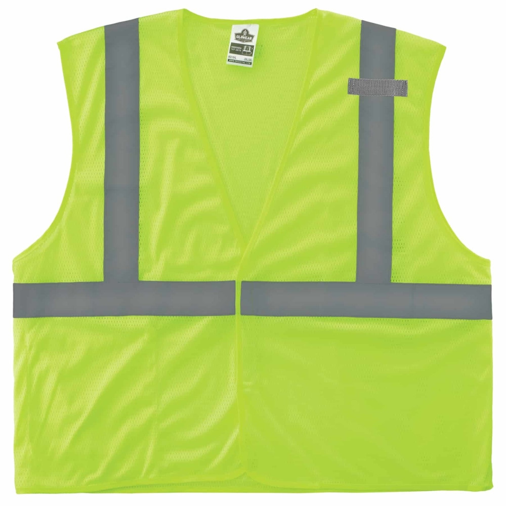 ERGODYNE CORPORATION Ergodyne 21029  GloWear Safety Vest, Economy, Type-R Class 2, 4X/5X, Lime, 8210HL