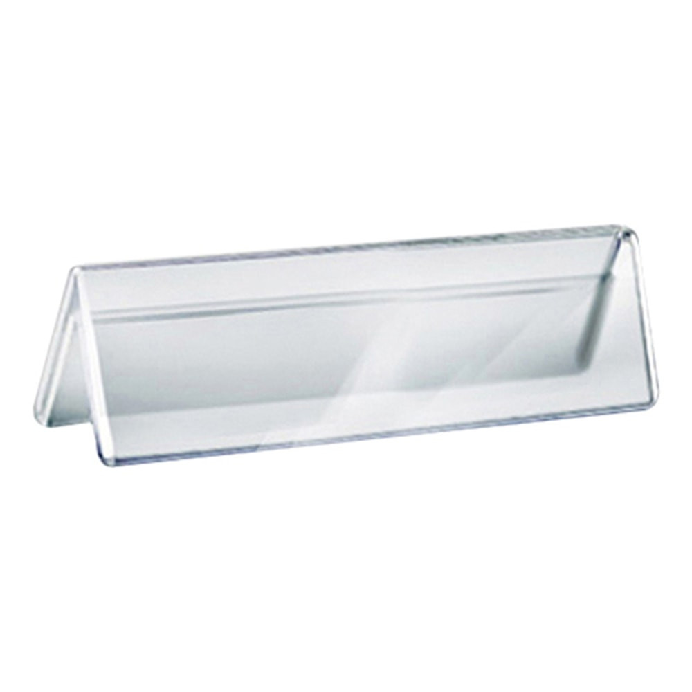 AZAR DISPLAYS 192801  2-Sided Acrylic Name Plates, 2in x 6in, Clear, Pack Of 10 Name Plates