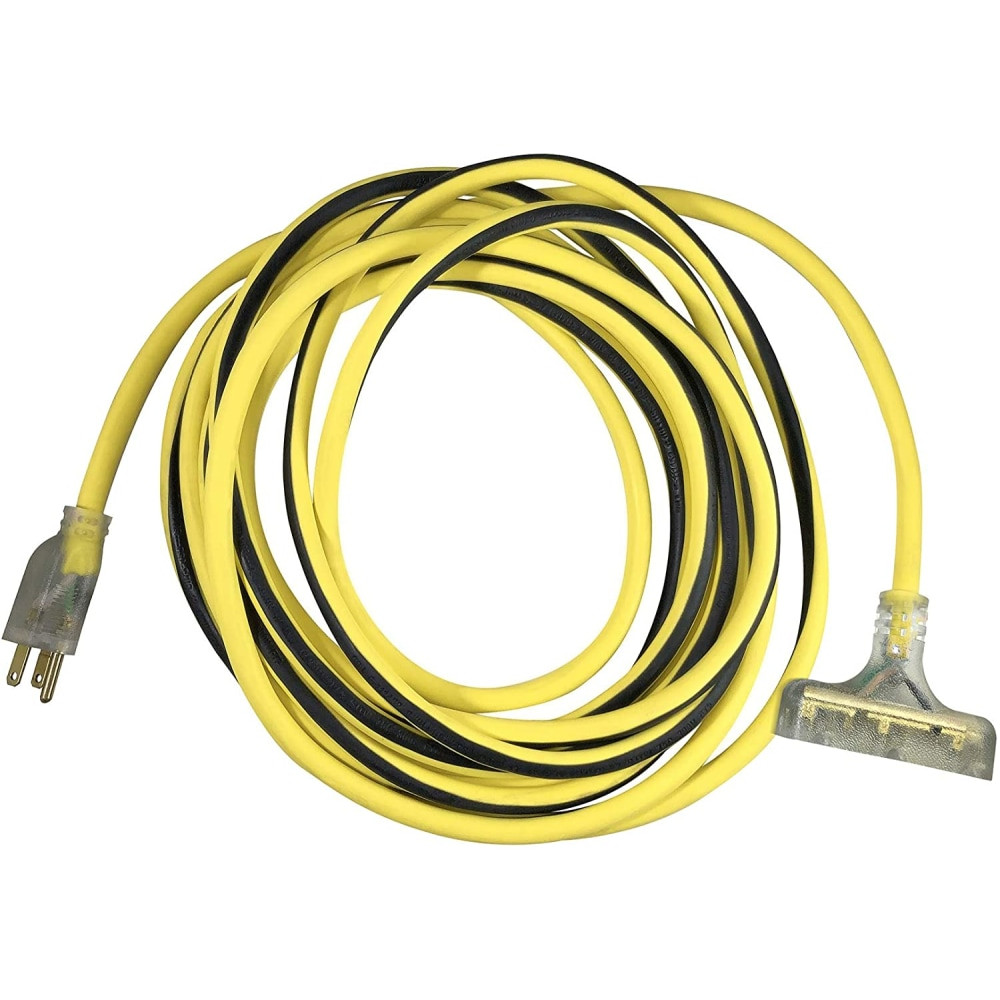 FLEXON INDUSTRIES INC. Hoffman 76050  Grounded Outdoor Extension Cord, 50ft, Yellow, USW76050