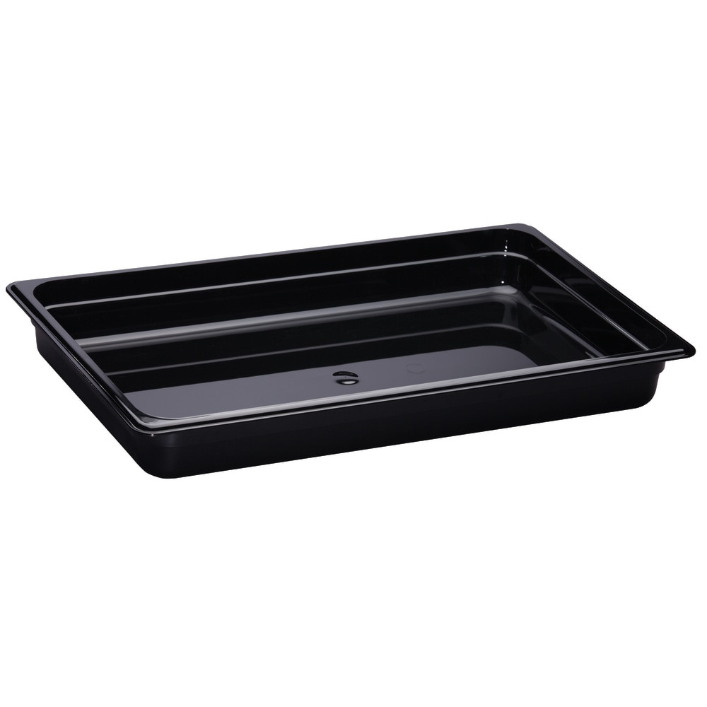 CAMBRO MFG. CO. 12HP110 Cambro H-Pan High-Heat GN 1/1 Food Pans, 2inH x 12-3/4inW x 20-7/8inD, Black, Pack Of 6 Pans