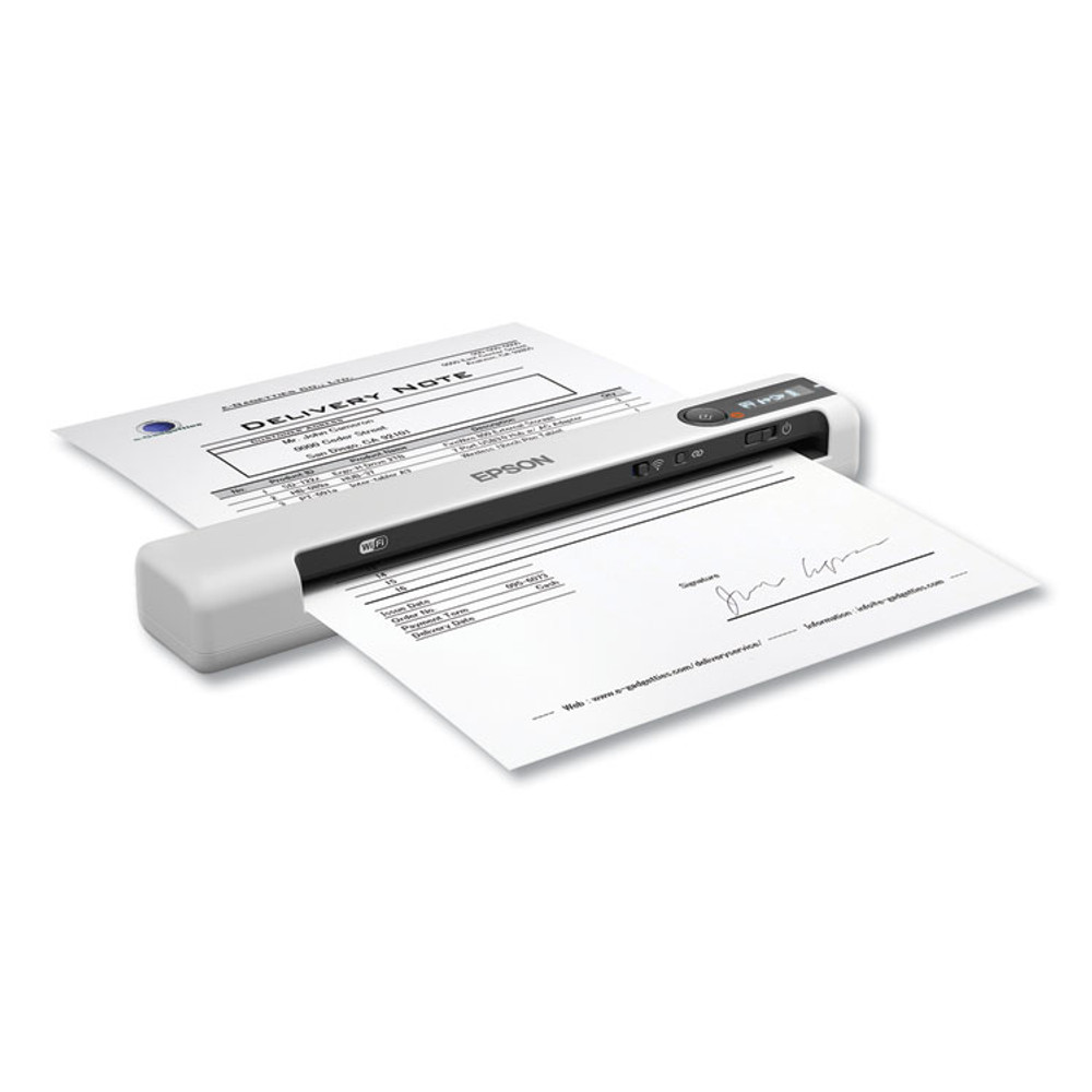 EPSON AMERICA, INC. B11B253202 DS-80W Wireless Portable Document Scanner, 600 dpi Optical Resolution, 1-Sheet Auto Document Feeder