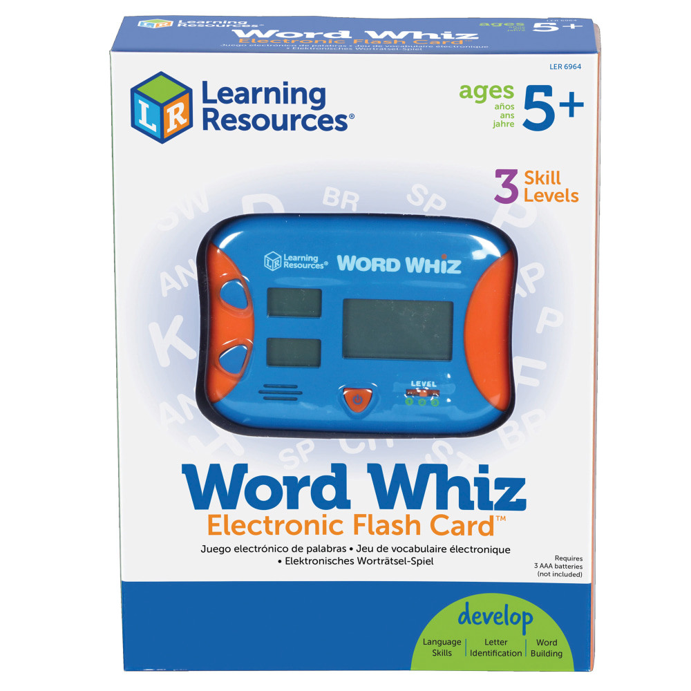 LEARNING RESOURCES, INC. LER6964 Learning Resources Word Whiz Electronic Flash Card, 5in x 4in, Grades K-4