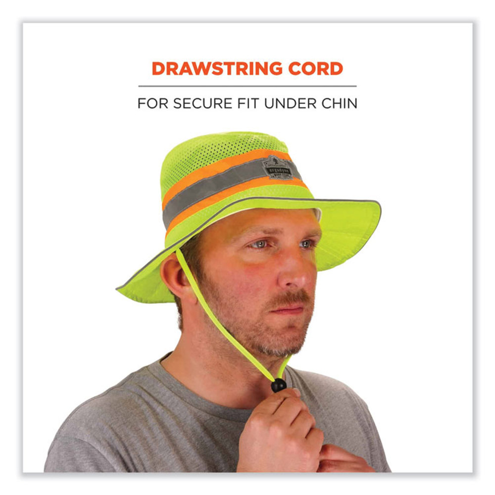 TENACIOUS HOLDINGS, INC. ergodyne® 12591 Chill-Its 8935CT Hi-Vis PVA Ranger Sun Hat, Large/X-Large, Lime