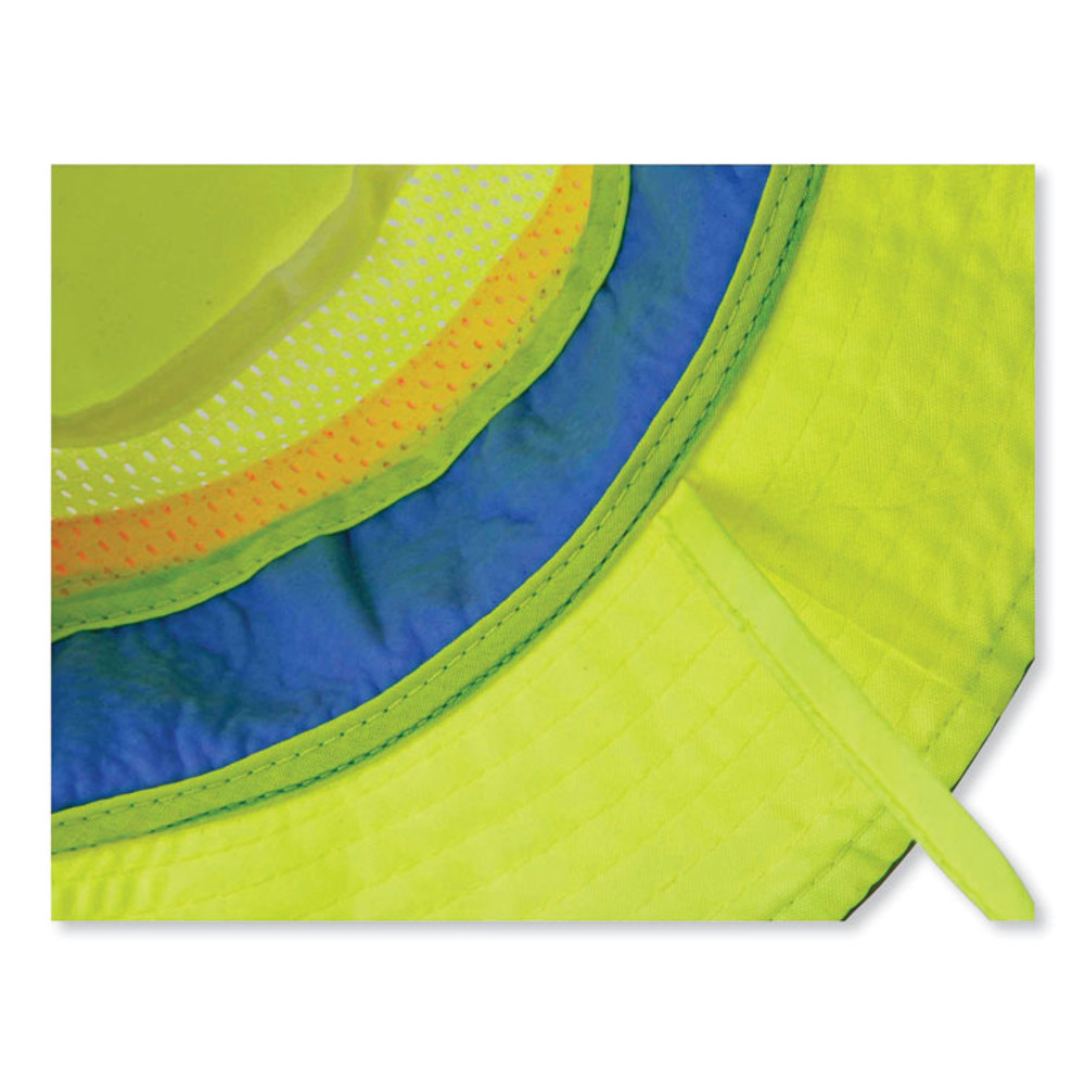 TENACIOUS HOLDINGS, INC. ergodyne® 12591 Chill-Its 8935CT Hi-Vis PVA Ranger Sun Hat, Large/X-Large, Lime