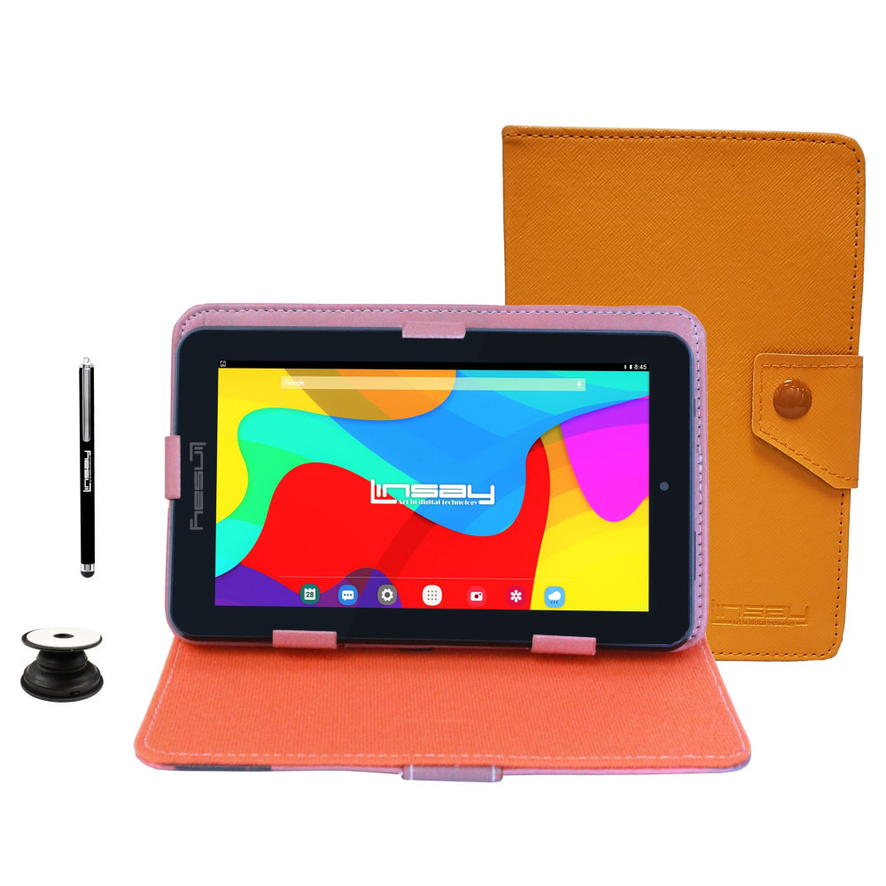 INFOLIST CORP. Linsay F7UHDBCBROWN  F7 Tablet, 7in Screen, 2GB Memory, 64GB Storage, Android 13, Brown