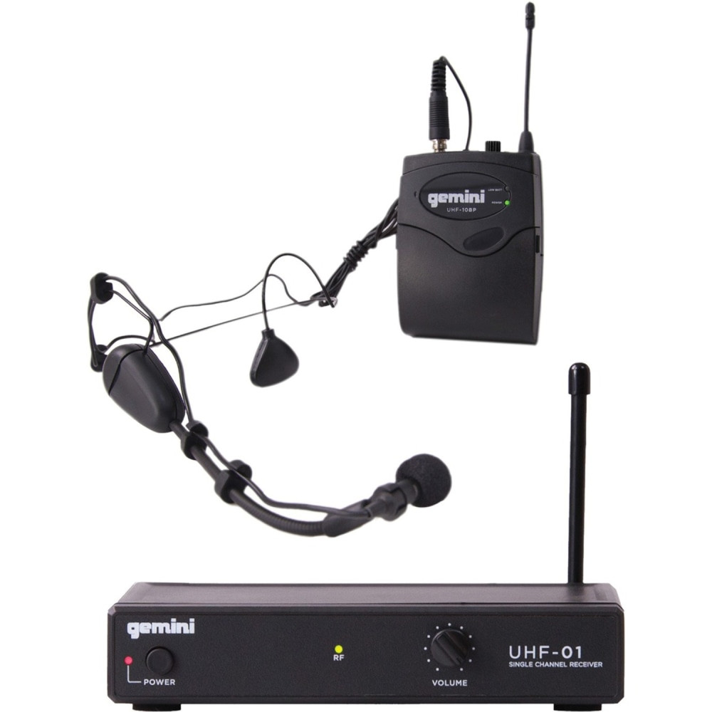 GEMINI INDUSTRIES INC UHF-01HL-F2 gemini UHF-01HL: Wireless Microphone System - 521.50 MHz - 100 ft Operating Range