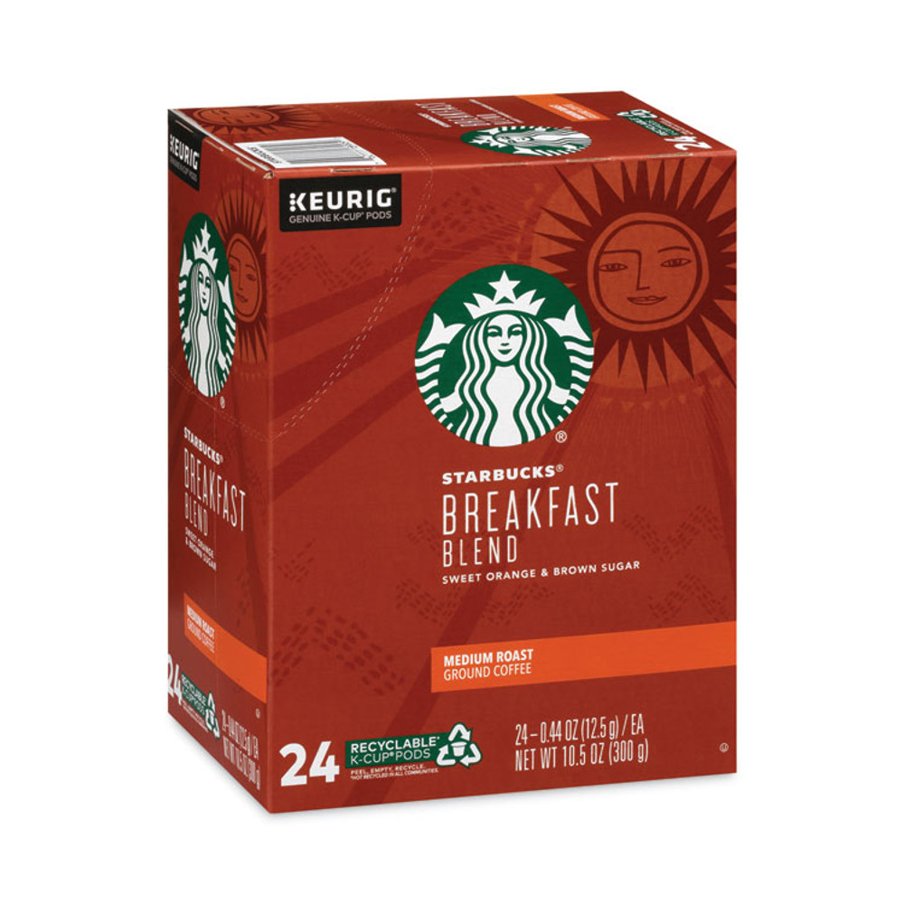 STARBUCKS COFFEE COMPANY 011111157CT Breakfast Blend Coffee K-Cups, 96/Carton