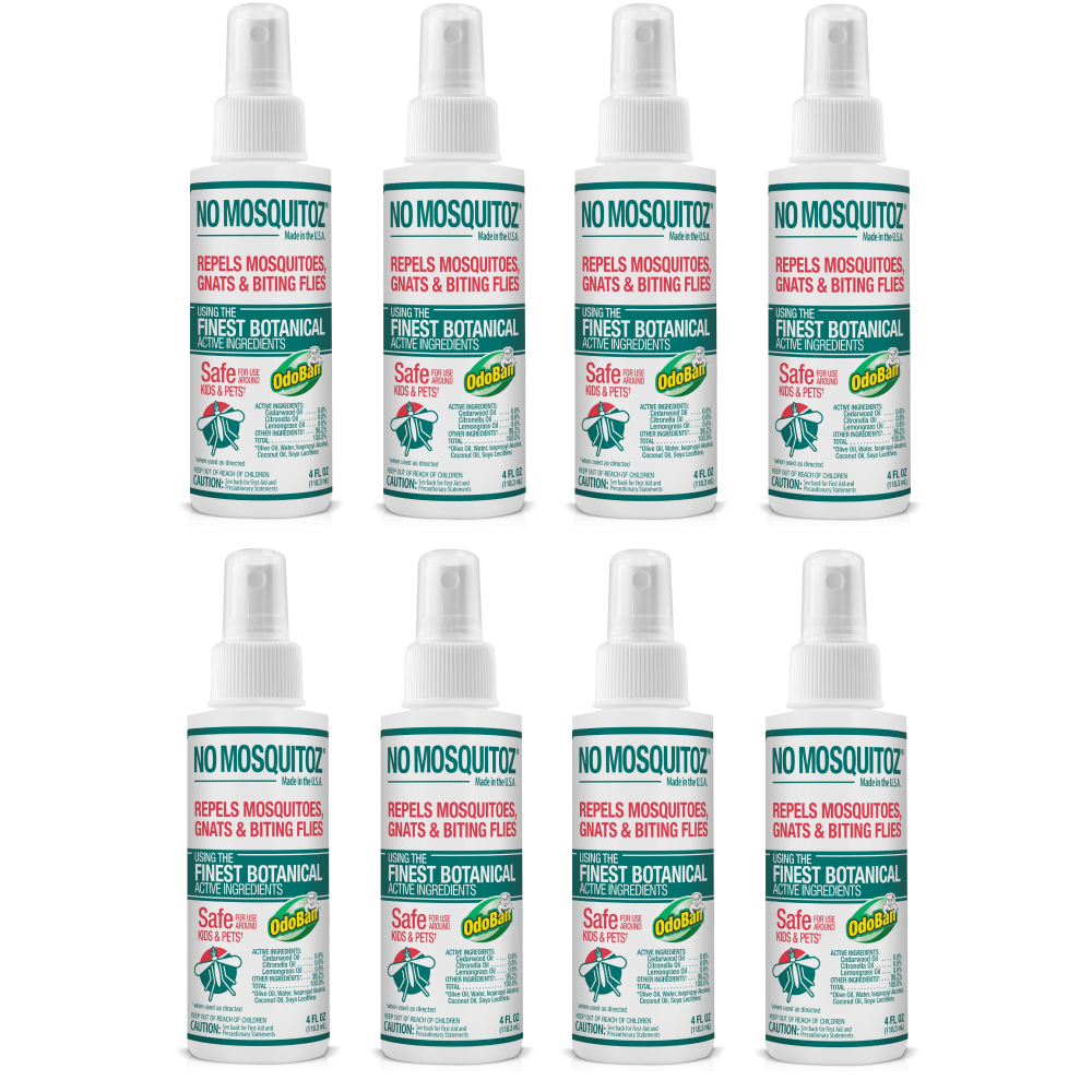 NONATZ 9175B95-4Z8-OD No Natz No Mosquitoz Botanical Bug Repellent, 4 Oz, Pack Of 8 Bottles