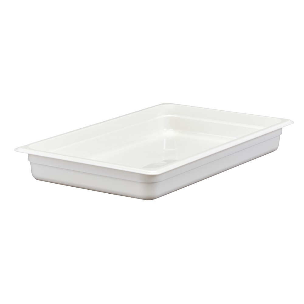 CAMBRO MFG. CO. 12CW148 Cambro Camwear GN 1/1 Size 2in Food Pans, 2inH x 12-3/4inW x 20-7/8inD, White, Set Of 6 Pans