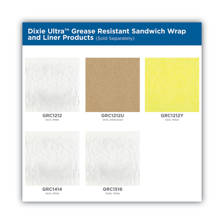 GEORGIA PACIFIC Dixie® GRC1414 All-Purpose Food Wrap, Dry Wax Paper, 14 x 14, White, 1,000 Sheets/Pack, 4 Packs/Carton